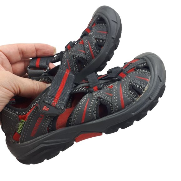 MERRELL Hydro Water Sandal Gray & Red Toddler Boys Size 11 M - Picture 10 of 12